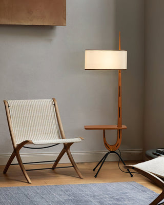 Vemara Lampadaire en Bois Style du Milieu du Siècle