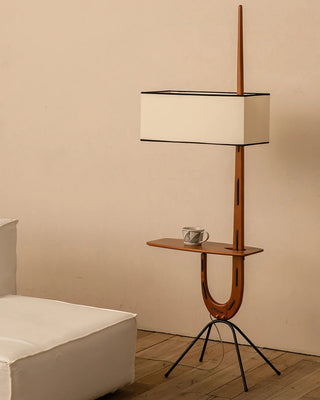 Vemara Lampadaire en Bois Style du Milieu du Siècle