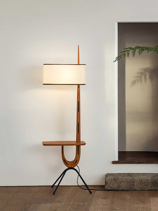 Vemara Lampadaire en Bois Style du Milieu du Siècle