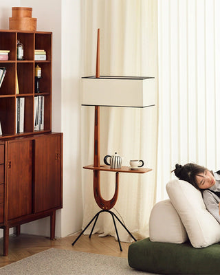 Vemara Lampadaire en Bois Style du Milieu du Siècle