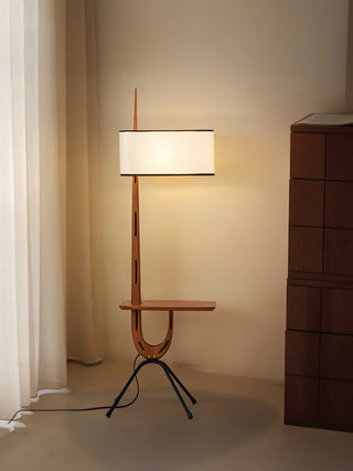 Vemara Lampadaire en Bois Style du Milieu du Siècle