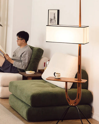 Vemara Lampadaire en Bois Style du Milieu du Siècle