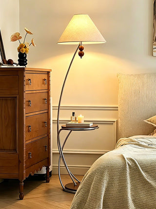 Aria Curved Shelf Floor Lamp-Neutral Decor