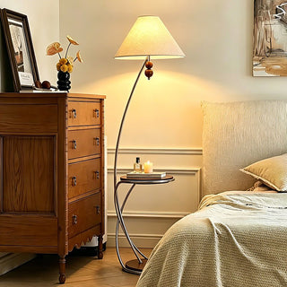 Aria Curved Shelf Floor Lamp-Neutral Decor