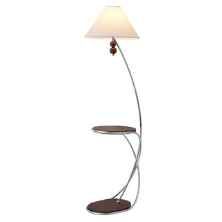 Aria Curved Shelf Floor Lamp-Neutral Decor