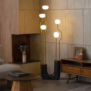 Lumon Lampadaire en Marbre Et Laiton Moderne
