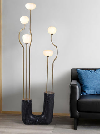 Lumon Lampadaire en Marbre Et Laiton Moderne