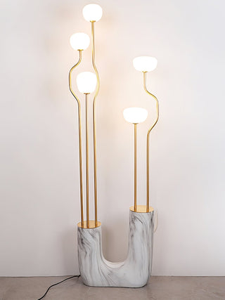 Lumon Lampadaire en Marbre Et Laiton Moderne