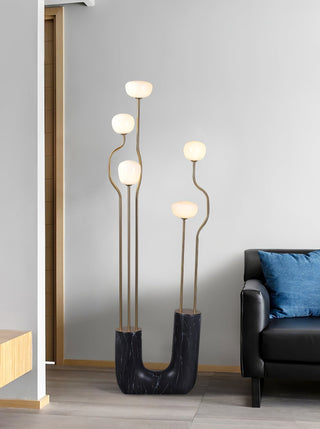 Lumon Lampadaire en Marbre Et Laiton Moderne