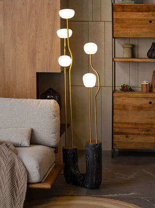 Lumon Lampadaire en Marbre Et Laiton Moderne