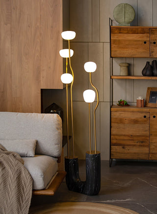 Lumon Lampadaire en Marbre Et Laiton Moderne