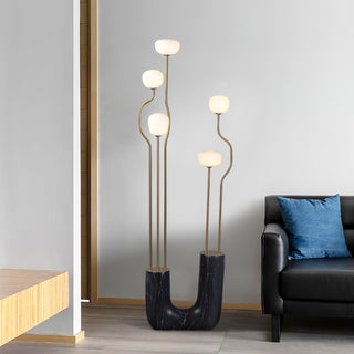 Lumon Lampadaire en Marbre Et Laiton Moderne