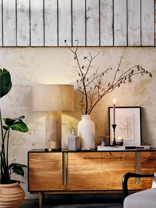 Vonoryra Lampe de Table en Travertin