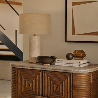 Vonoryra Lampe de Table en Travertin