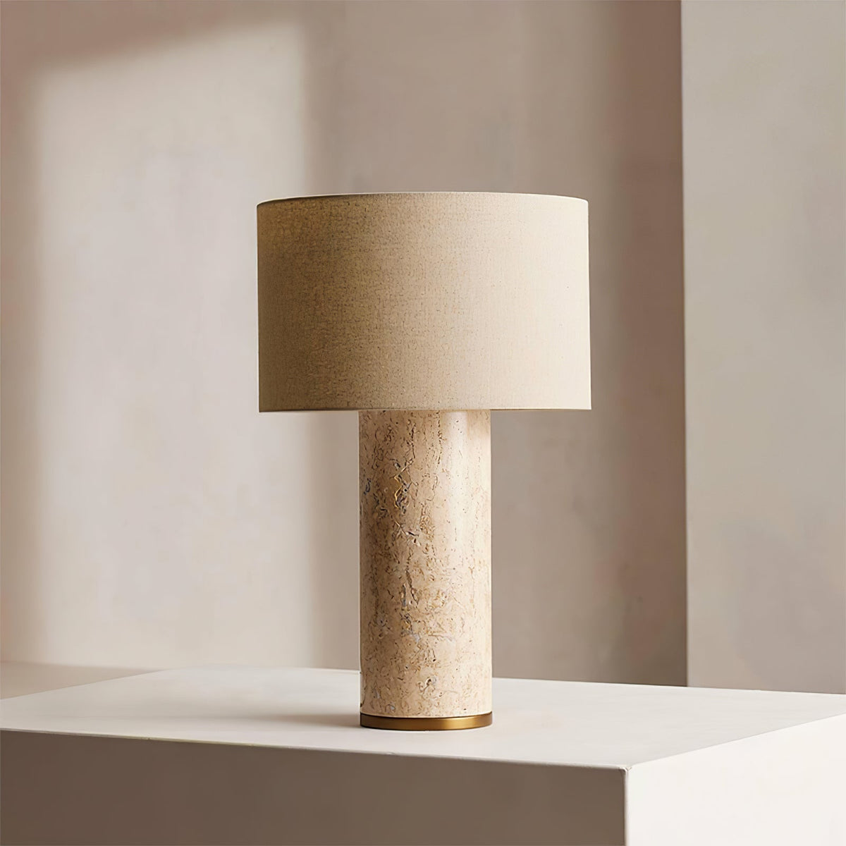 Vonoryra Lampe de Table en Travertin