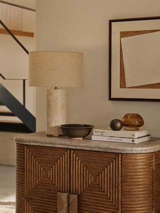 Vonoryra Lampe de Table en Travertin