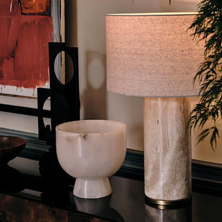 Vonoryra Lampe de Table en Travertin