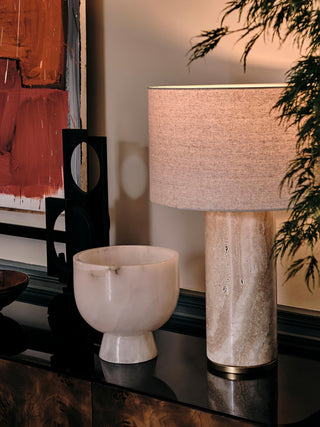 Vonoryra Lampe de Table en Travertin