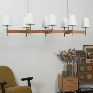 Arianna Leather Chandelier-Neutral Decor