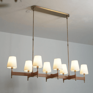 Arianna Leather Chandelier-Neutral Decor