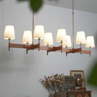 Arianna Leather Chandelier-Neutral Decor
