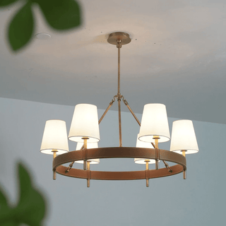 Arianna Leather Chandelier-Neutral Decor