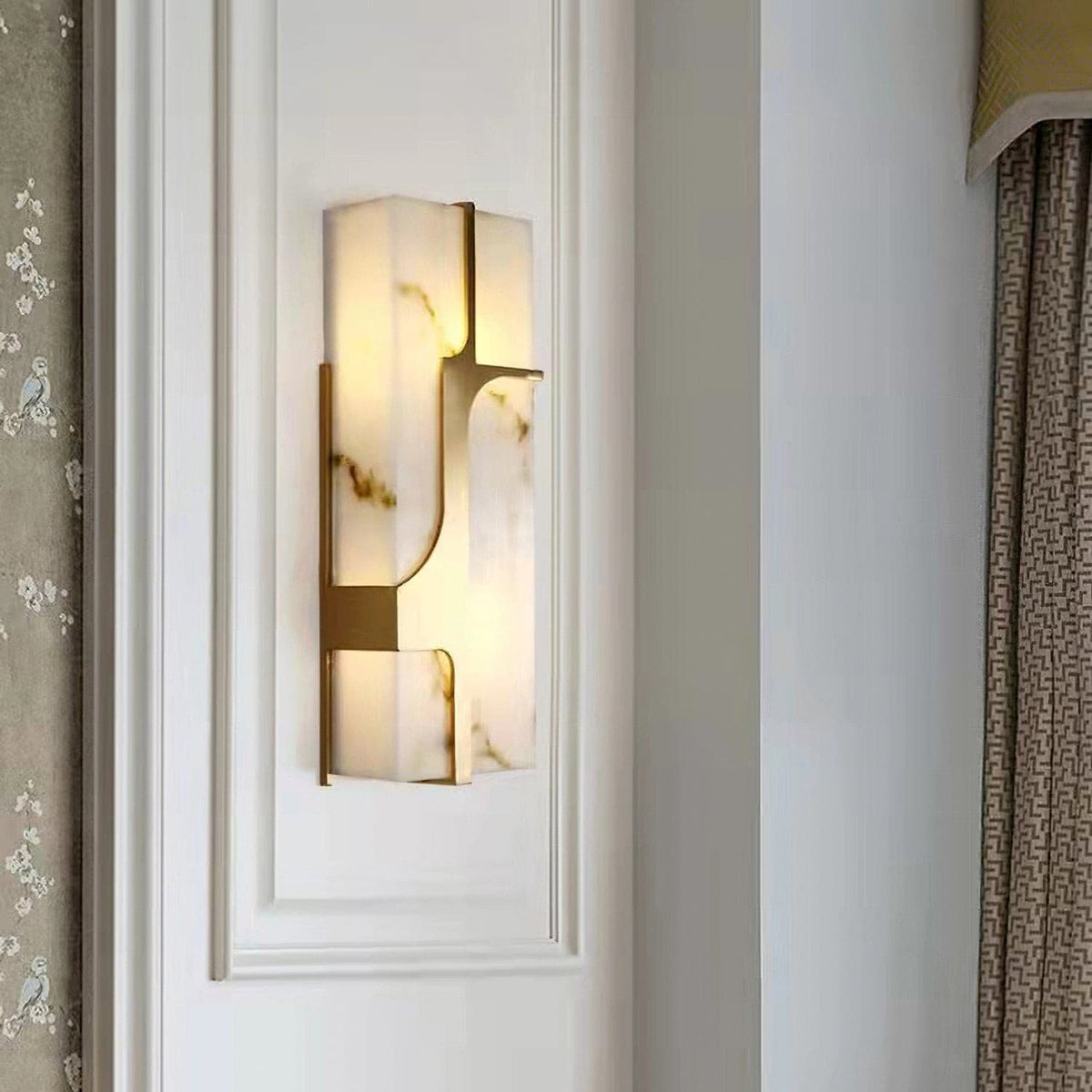 Ariel Wall Lamp Alabaster & Brass Elegance-Neutral Decor