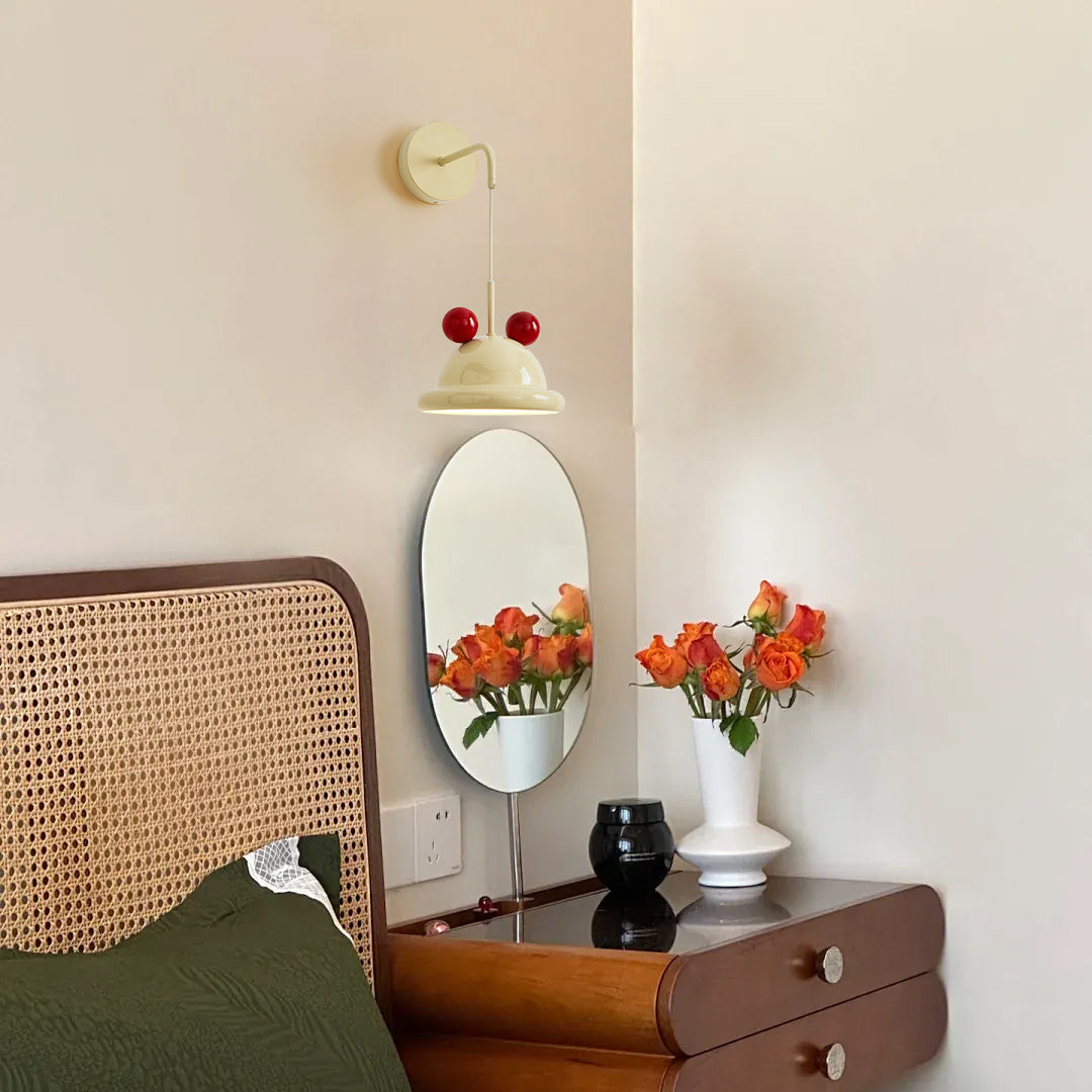 Side profile view of the Aries Wall Lamp showcasing its dimensions.