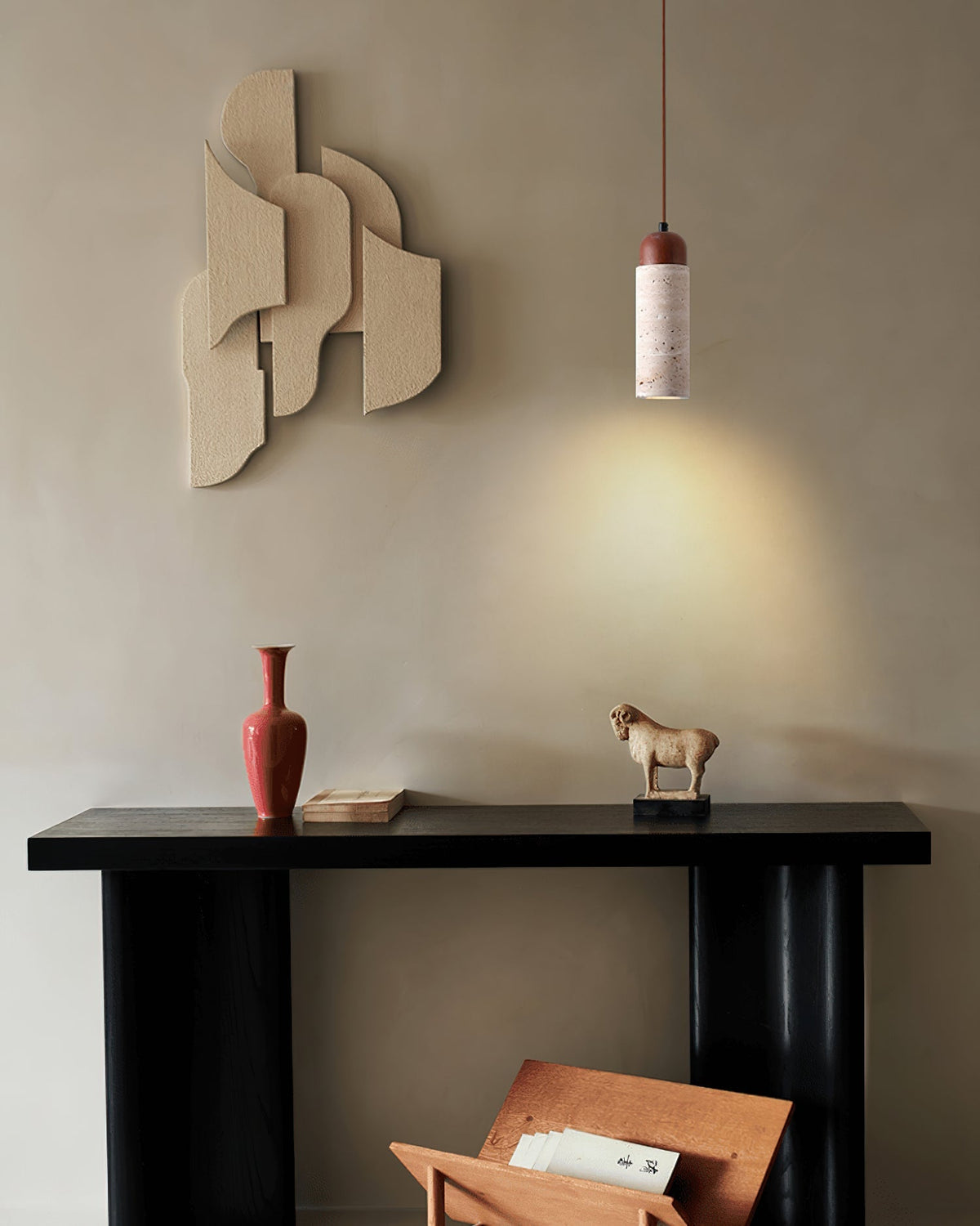 Arlene Pendant Lamp, Model B, highlighting its cylindrical shape.