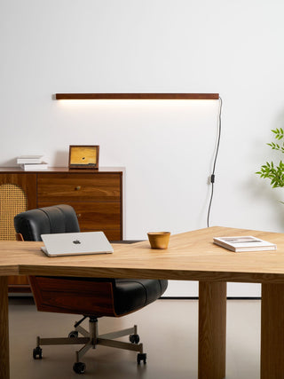 Lustra Wall Lamp Linear Wood Plug In-Luire