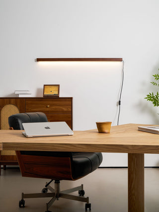 Lustra Wall Lamp Linear Wood Plug In-Luire