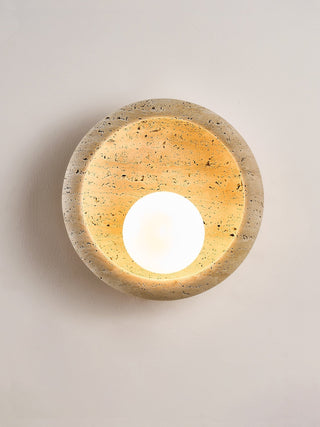 Arlo Travertine Wall Light-Neutral Decor