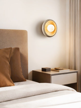 Arlo Travertine Wall Light-Neutral Decor