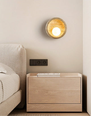 Arlo Travertine Wall Light-Neutral Decor