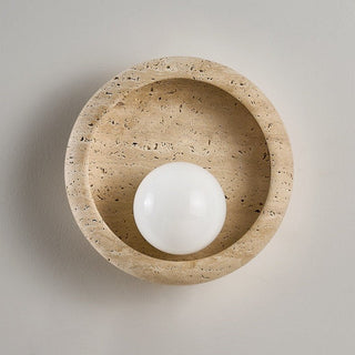 Arlo Travertine Wall Light-Neutral Decor