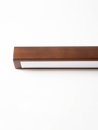 Lustra Applique Murale Linéaire Bois et LED Design Minimaliste-Luire