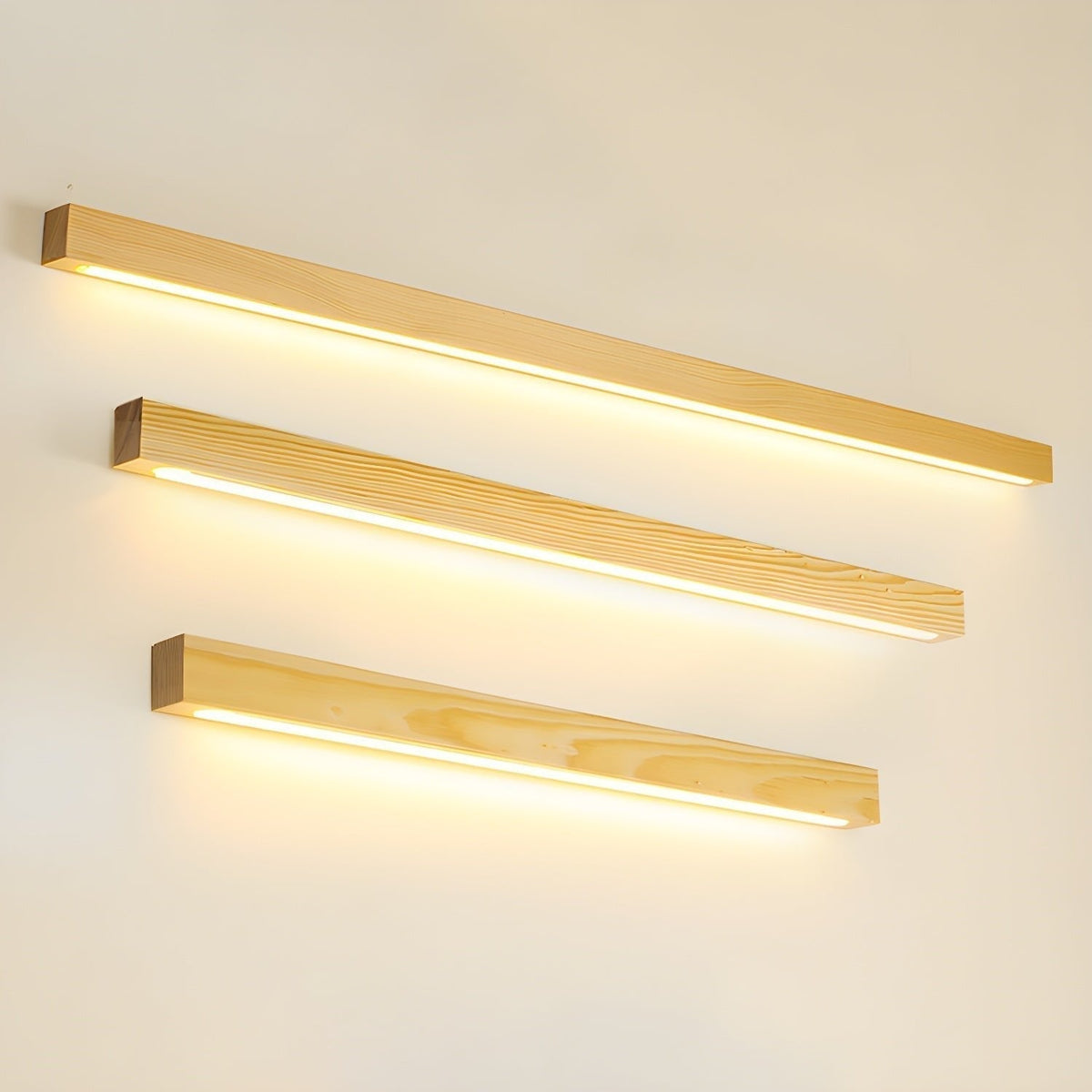 Seveny Applique Murale Linéaire Bois et LED Design Minimaliste-Cielum