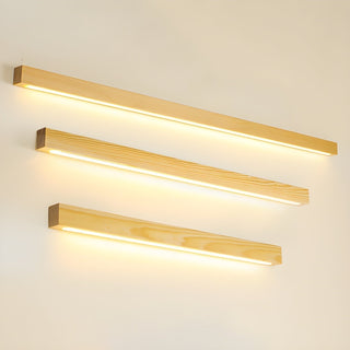 Lustra Applique Murale Linéaire Bois et LED Design Minimaliste-Luire