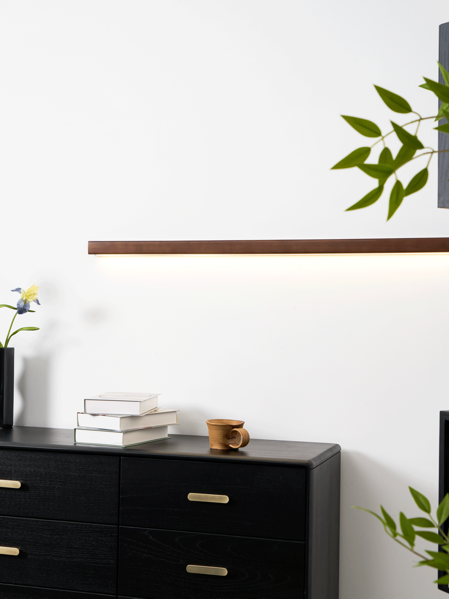 Seveny Applique Murale Linéaire Bois et LED Design Minimaliste-Cielum