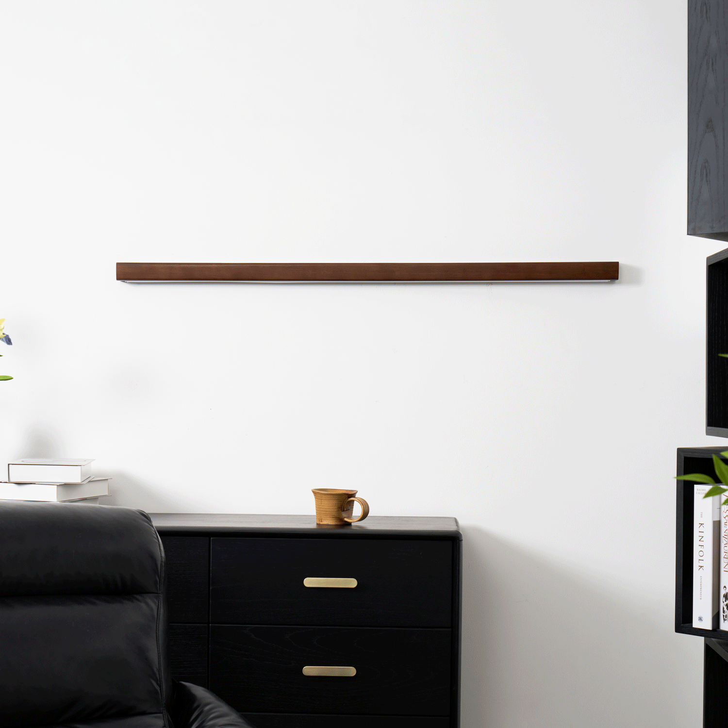 Seveny Applique Murale Linéaire Bois et LED Design Minimaliste-Cielum