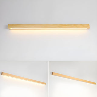 Lustra Applique Murale Linéaire Bois et LED Design Minimaliste-Luire