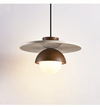 Vera Travertin Verre Pendentif Lumière Design