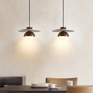 Vera Travertin Verre Pendentif Lumière Design