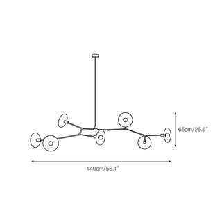 Tinduvyo Lustre Métal Verre Minimaliste Moderne