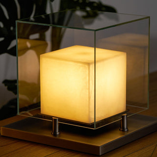 Cubo Alabaster Table Lamp-Neutral Decor