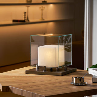 Cubo Alabaster Table Lamp-Neutral Decor