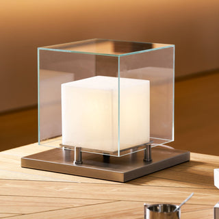 Cubo Alabaster Table Lamp-Neutral Decor