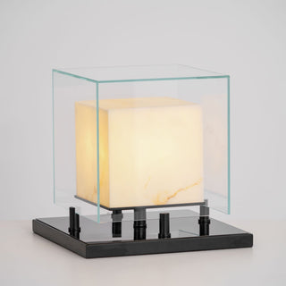 Cubo Alabaster Table Lamp-Neutral Decor