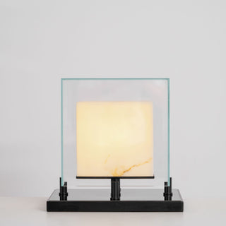 Cubo Alabaster Table Lamp-Neutral Decor
