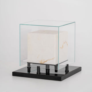 Cubo Alabaster Table Lamp-Neutral Decor